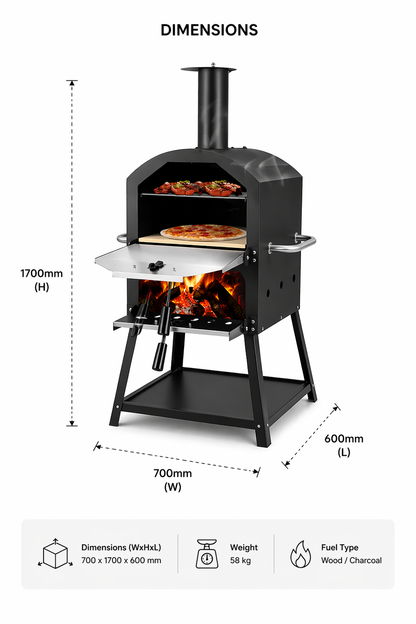 WOOD FIRED Premium Pizza Oven
